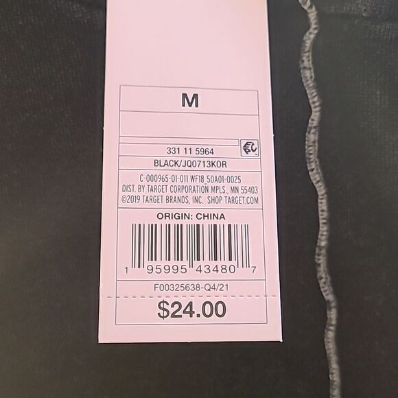 Wild Fable Seamed Hoodie Longsleeve T-Shirt, Distressed Black, Size Medium, NWT - Picture 9 of 12